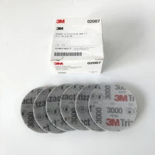 3M 02087 Trizact Foam Disc 3in Sponge Dry Grinding Sandpaper P3000 （6PCS/bag）