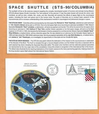 SHUTTLE COLUMBIA STS-90 SEUROLAB APR 17,1998  KSC SPACE COVER ****