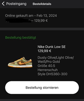 Nike Dunk Low SE Dusty Olive/Light Olive/Weiß/Pro Gold 40,5 pre order 