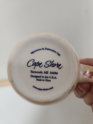 Cape Shore Wave Tea Mug - 16oz Turtle Design Stoneware Cup - Microwave & Dishwasher Safe Gift Mug - View #6