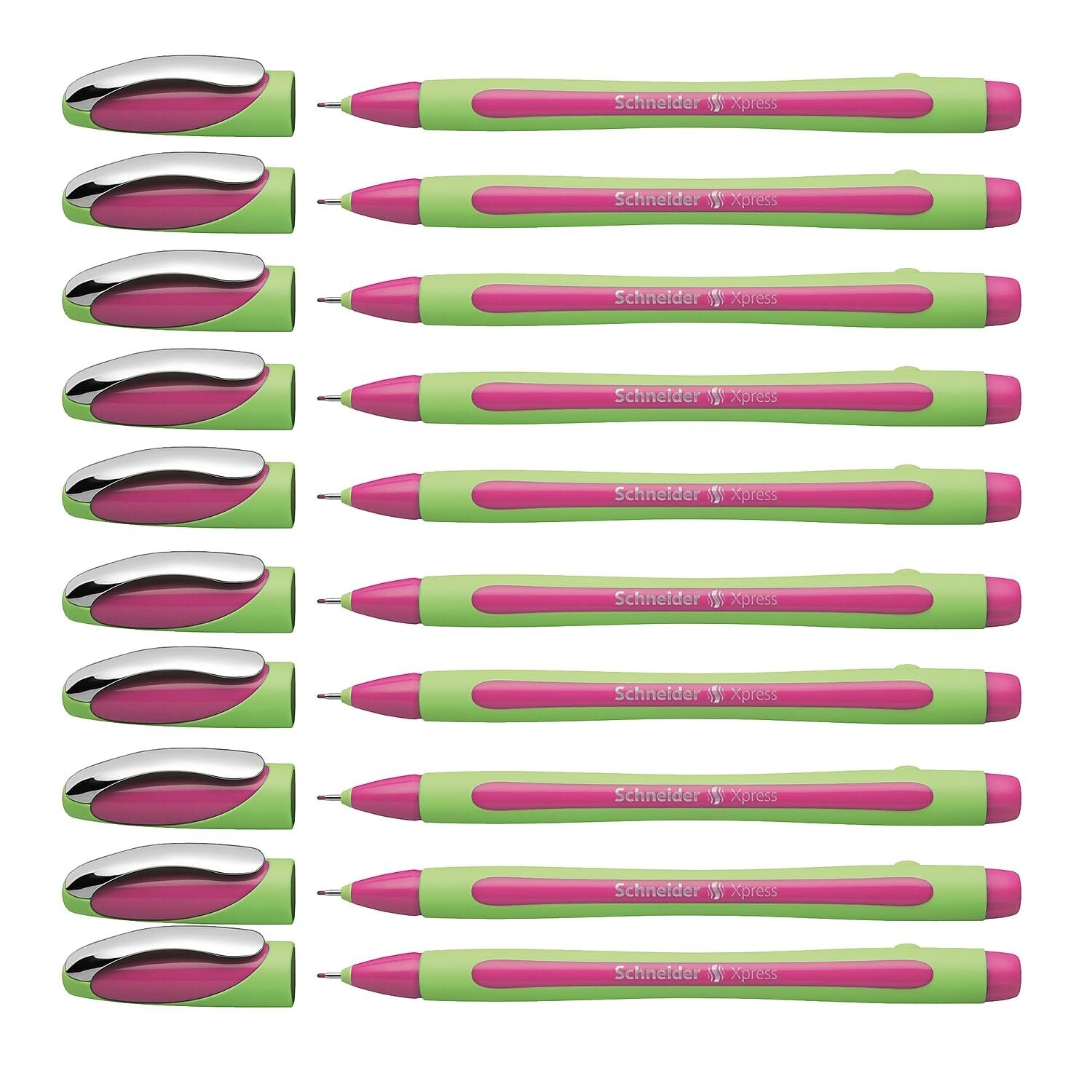 Rediform PSY190009-10 Schneider Xpress Pen, Pink - Pack of 10