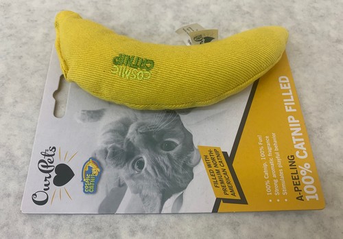 (Lot of 2) Our Pets Cosmic 100% Catnip Filled A-Peeling Banana Plush Toy - Picture 4 of 5