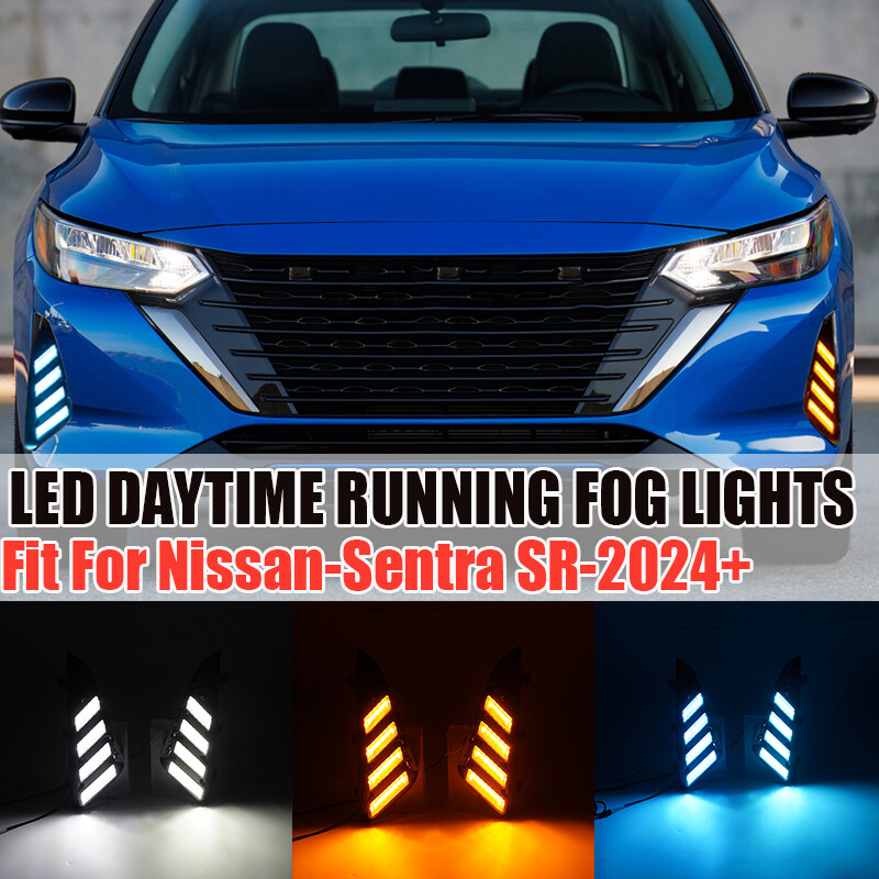 2X LED DRL Headlight Strip Lights Amber Sequential Turn Signal Light 24 /60CM EB - Foto 4