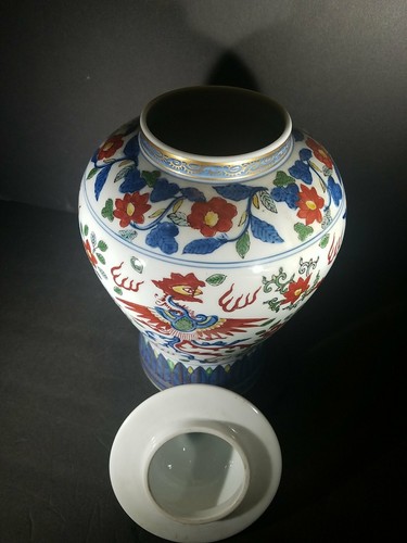 Gold Amari Ginger Jar Marked hand painted Lovely Condition  12.5 x 7" - Picture 3 of 11