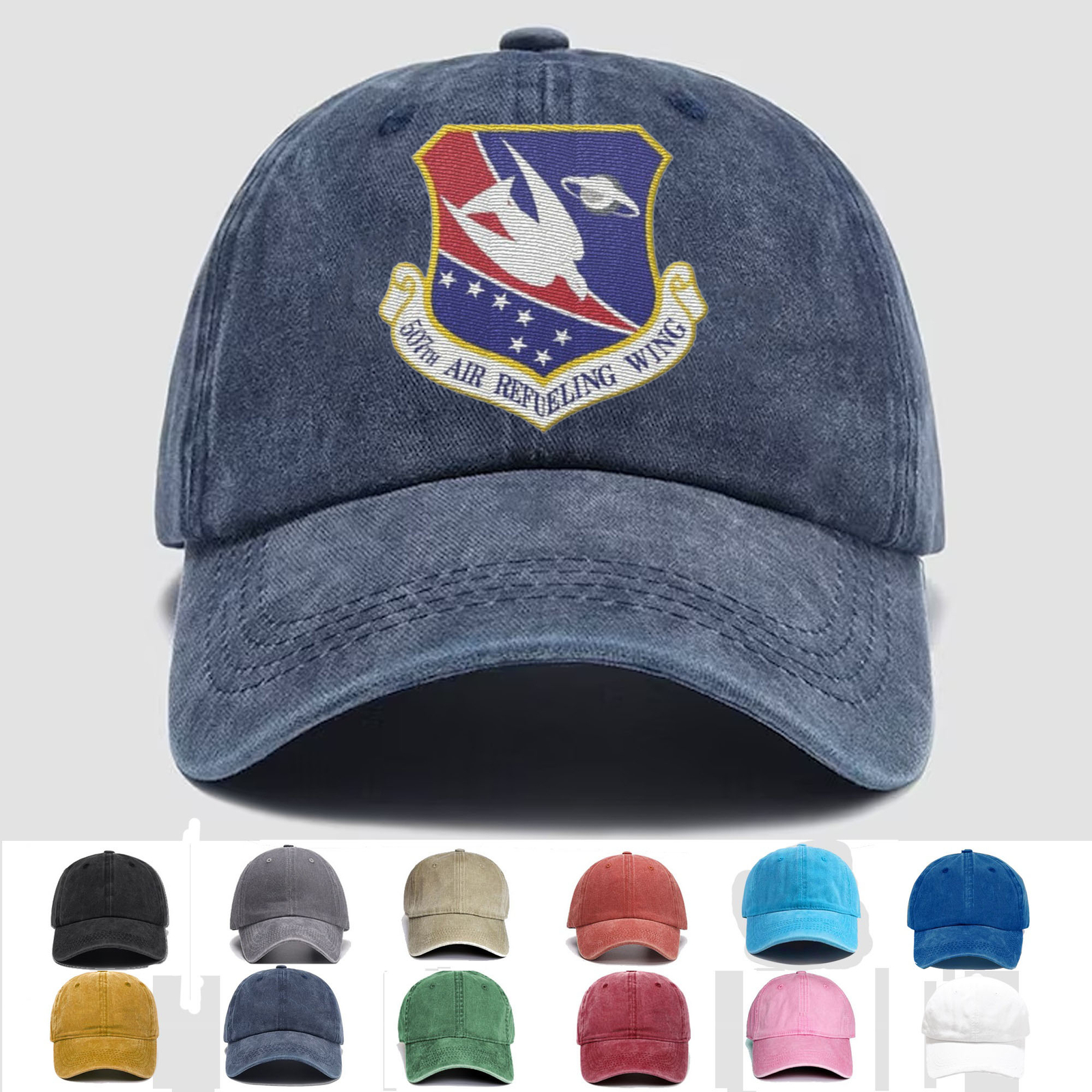 Custom Embroidered Hat 507th Air Refueling Wing, Veteran Cap, Trucker Hat, Gift