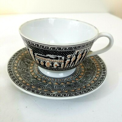 Anthen Griechenland Museum Tasse & Untertasse von D. Vassilopoulos 800 v. Chr. Geometrische Kopie #10