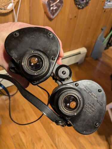Bausch & Lomb USMC Mk-28 1944 (Contract Date) 7x,50 Binocular w/HOOD Strap - Picture 6 of 10