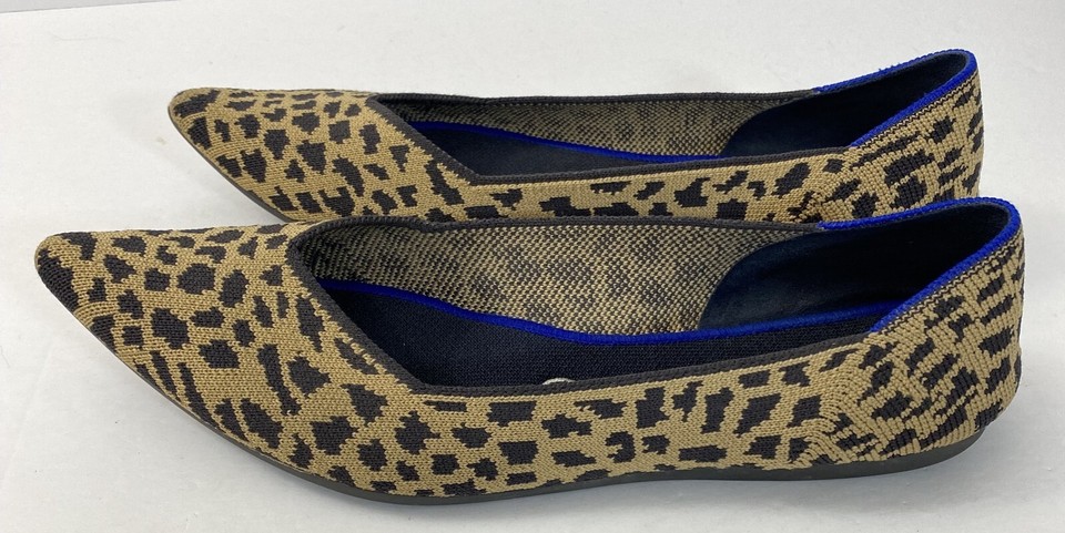 ROTHY’S The Point Leopard Cheetah Animal Print Pointed Ballet Flat