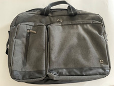 Solo Soft-sided Laptop Bag Brief Case Backpack/Computer/Tablet Bag Dark Gray