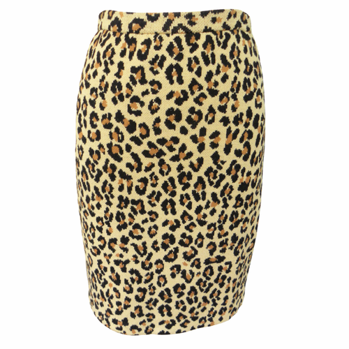 ST. JOHN Knit Leopard Print Pencil 