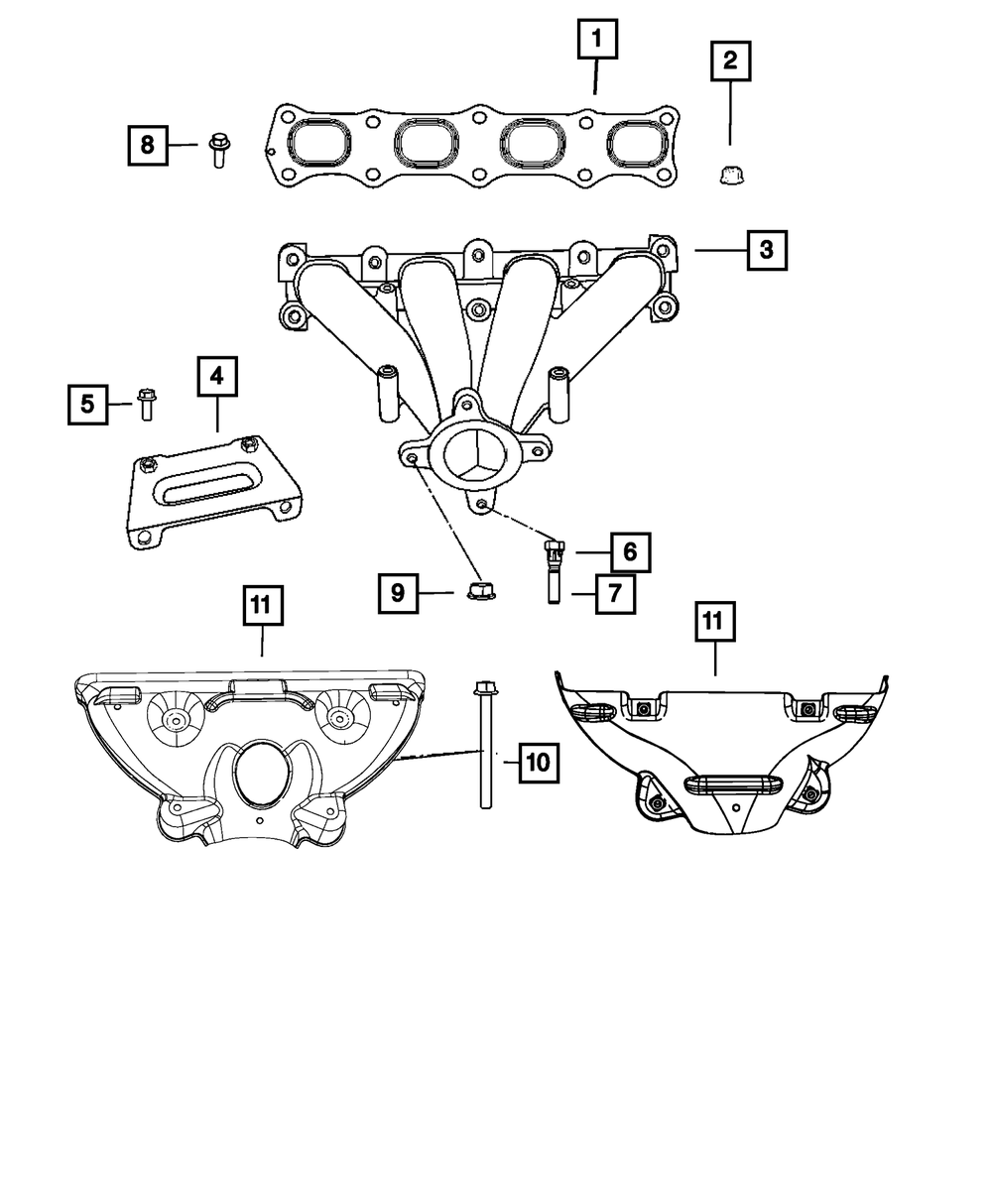 Genuine Mopar Exhaust Manifold Shield Upper 4693348AB