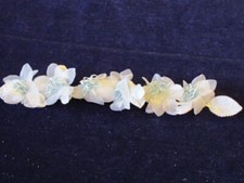 Vintage Millinery Flower White w/Blue Loop 14" Trim for Hair Bride Headpiece NH8