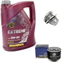 MotoröL ÖLfilter SM142/1 5W40 5Liter + ÖLablassschraube FüR Dacia Renault Opel