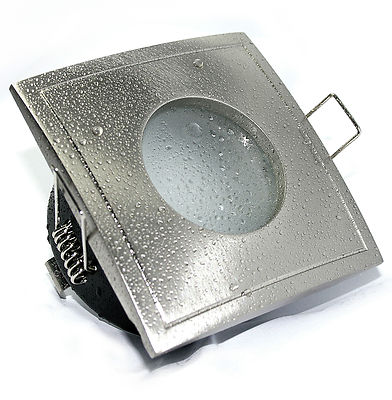 Feuchtraum Einbaustrahler AQUA SQUARE K92146-S IP65 12V / 230V Halogen und LED