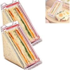 1/2PCS Triangle Sandwich Container Plastic Sandwich Bags Reusable Sandwich Boxes