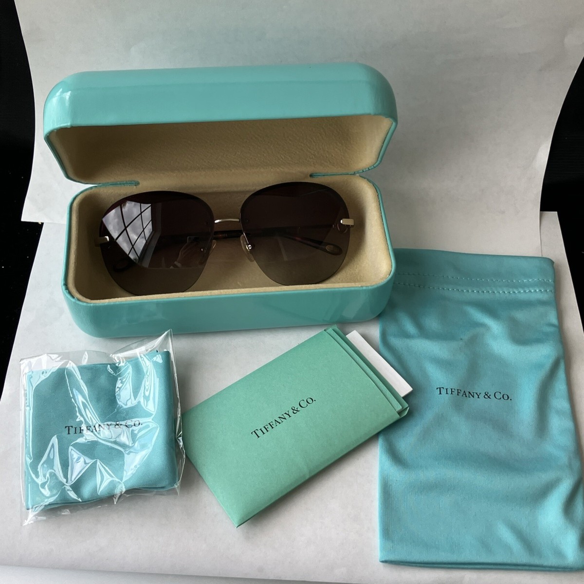 Tiffany & Co Women's Sunglasses with Case and Box TF3023 6036/41