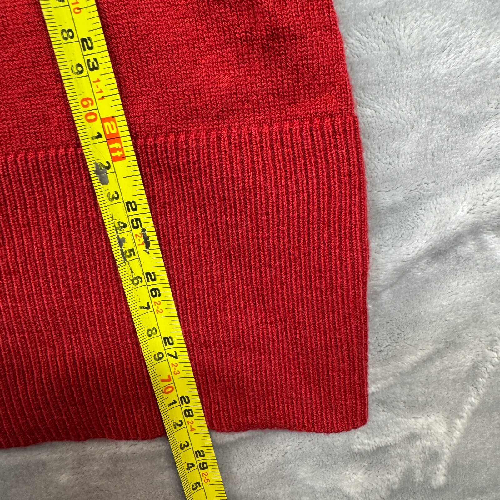 Loft Solid Red Lightweight Pullover V-Neck Sweate… - image 4