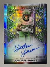 Jordan James Auto 2024 Bowman Best University /100 Elements Game Refractor SSP