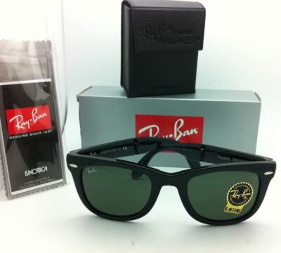 Ray-Ban Sunglasses FOLDING WAYFARER RB 4105 601 Black w/G15