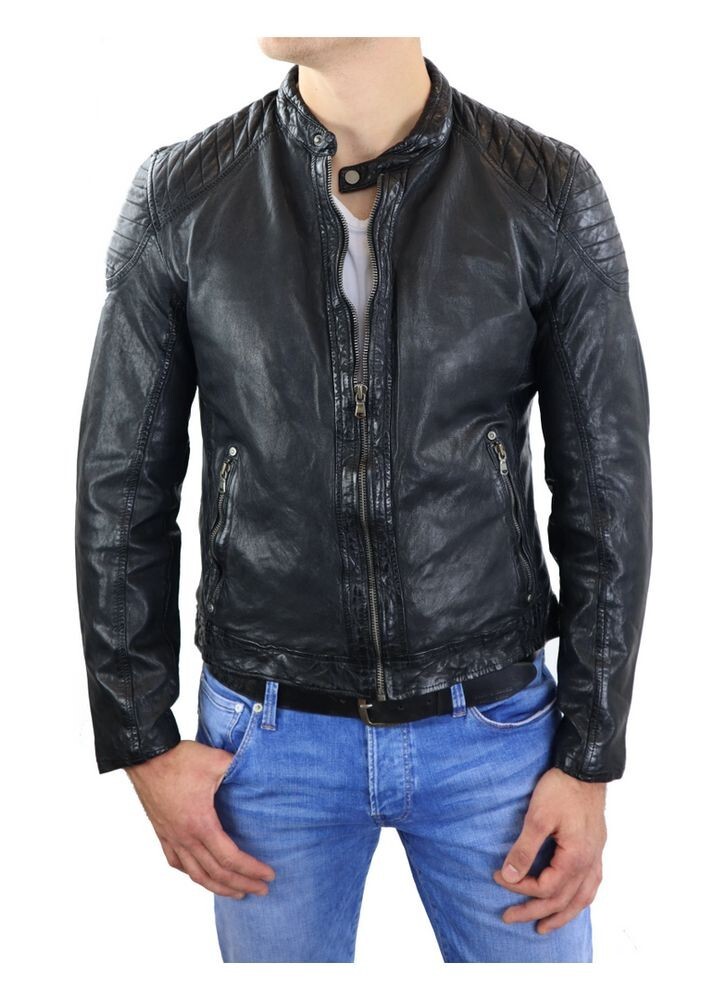 Ricardo Gerry Lamb Nappa Leather Jacket Black XL-image