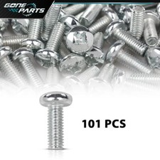 Fit For Toyota Honda Lexus - 100 Per Bag Silver License Plate Screws