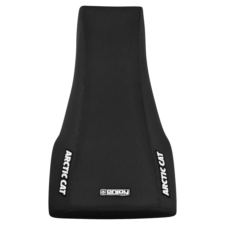 2002-2004 Arctic Cat 375 400 500 ATV Seat Cover ALL BLACK Gripper LOGO #451 - Image 3 of 4