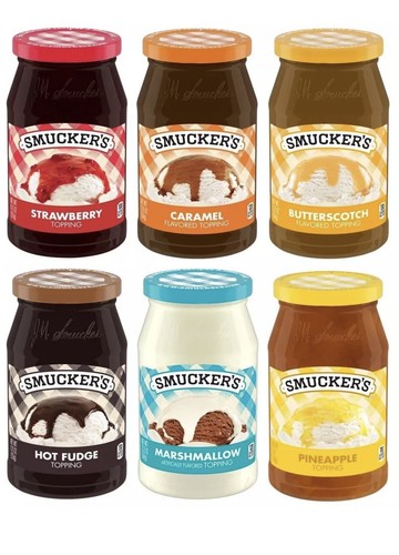6 PACK Smucker's Ice Cream Toppings Snack Assorted Variety Pack - 第 1/1 張圖片