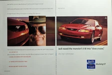 1998 Ford Mustang GT Red Smokey Envy is Legal Radar Gun Photo Vintage Print Ad