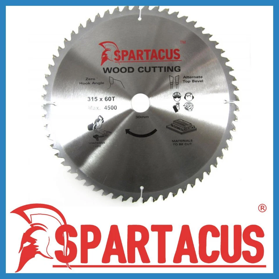 Spartacus Wood Cutting Saw Blade 315 mm x 60 Teeth x 30mm Scheppach TS315GT - Image 1 of 1