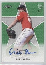 2020 Leaf Perfect Game National Showcase Green Shimmer 1/1 Eric Hammond Auto nd3