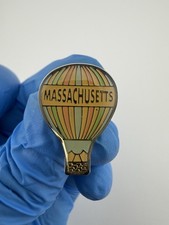 VTG? MASSACHUSETTS Pastel Colored Hot Air Enamel Lapel Pin