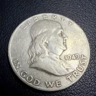 1949-S Franklin Half Dollar 90% Silver F10189