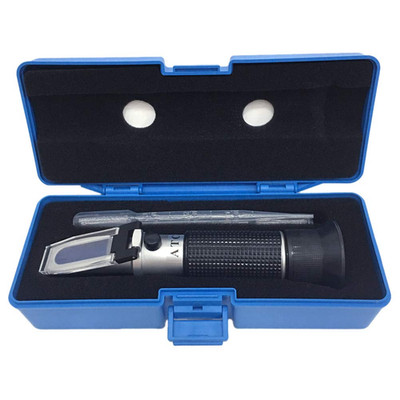 Brix Refractometer with ATC, Dual Scale - Specific Gravity & Brix, Hydrometer in