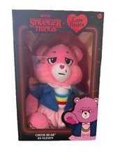 Netflix Care Bears x Stranger Things Cheer Bear as Eleven 12" PLUSH NEW In BOX