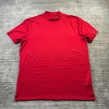 Nike Tiger Woods Polo Shirt Mens Large Red Blade Collar