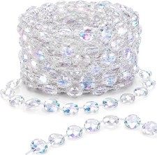 Crystal Beaded Garland - Iridescent Bead String Christmas Decor