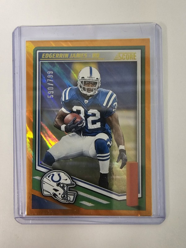 2025 Panini Score - Lava - #68 Edgerrin James (590 / 799)