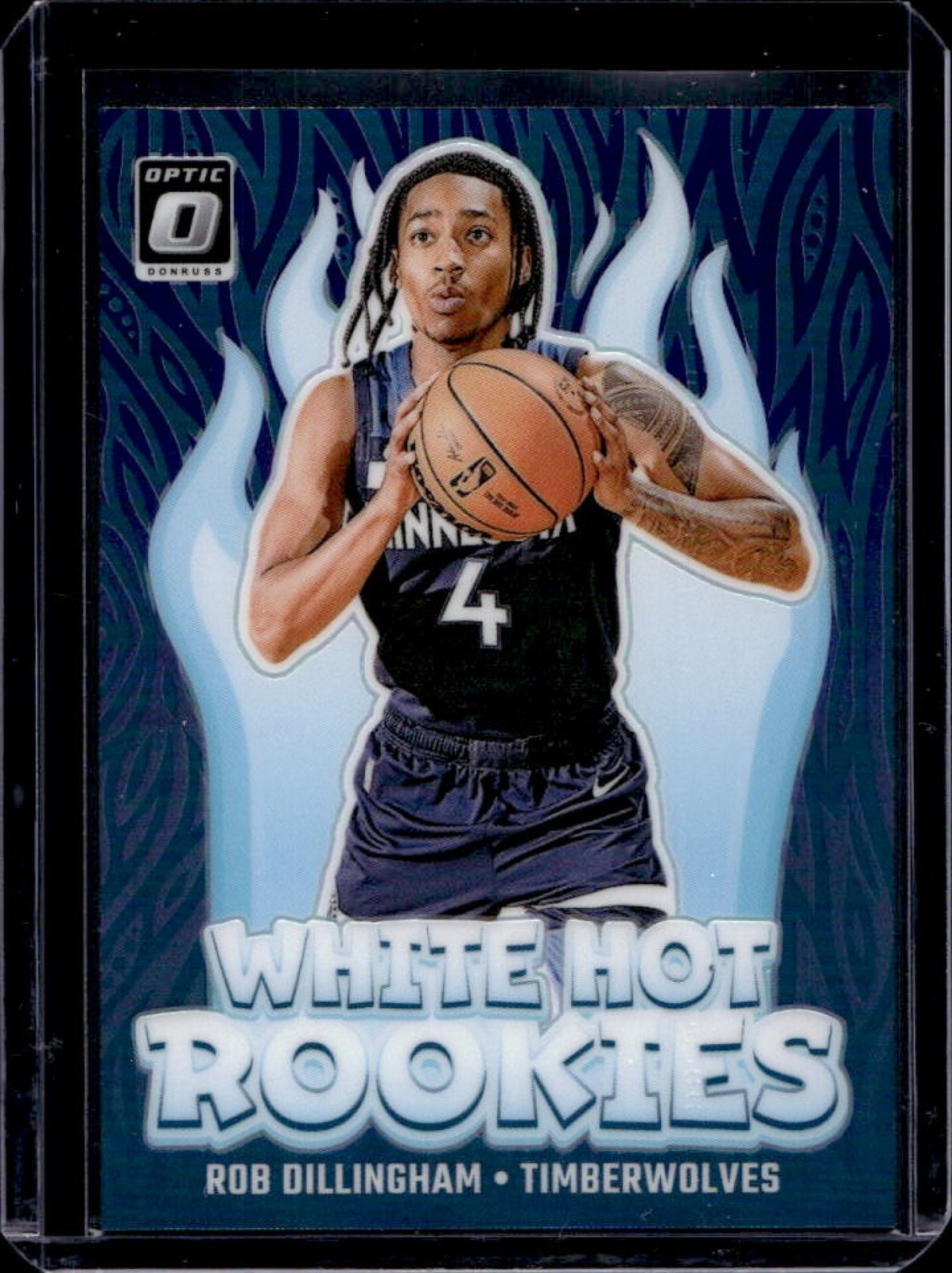 2024-25 Donruss Optic Rob Dillingham White Hot Rookies Purple RC #8 Timberwolves