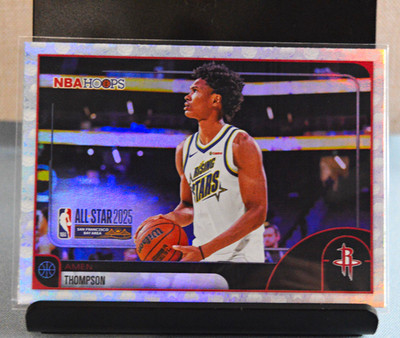 Topps 2025-26 NBA Hoops Amen Thompson Houston Rockets All-Stars Card #300
