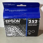 Genuine Epson 252 Dual (2) Black Ink Cartridge BB 05/2026 OEM