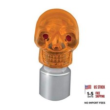 94490 Cap and Amber Plastic Skull for 7/8 Inch Bumper Guide 7/8" I.D Chrome