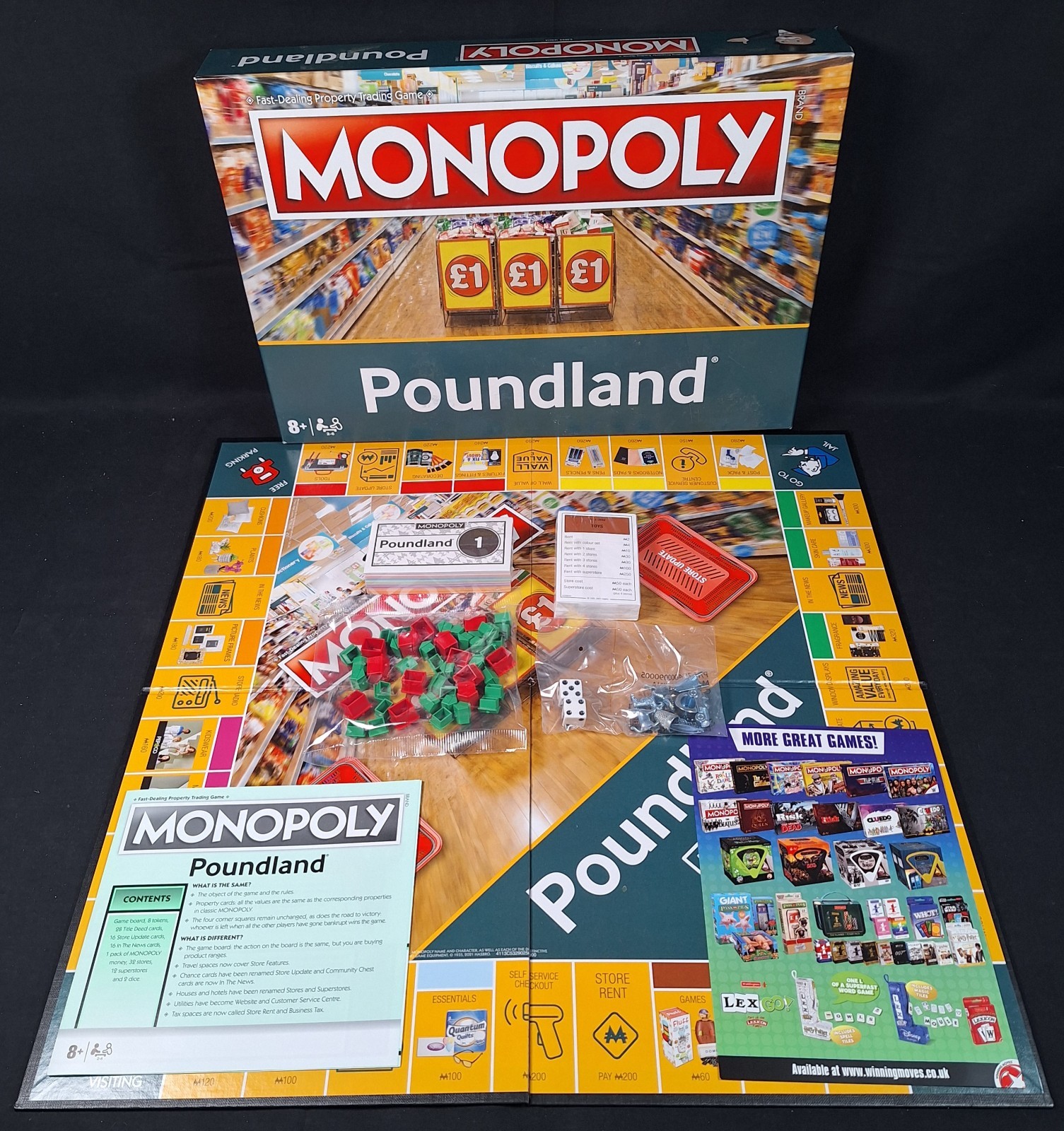 Poundland Monopoly Board Game Hasbro Limited Edition Family Game Selaed Contents