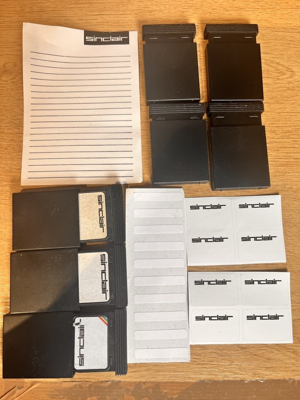 Sinclair ZX Microdrive Cartridges x 7 with labels