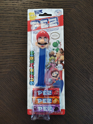 PEZ Super Mario Dispenser & Candy Nintendo Sealed Package - NEW