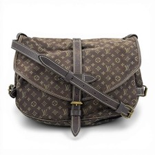 Borsa a tracolla unisex originale Louis Vuitton Monogram Mini Lin Saumur 30 M...