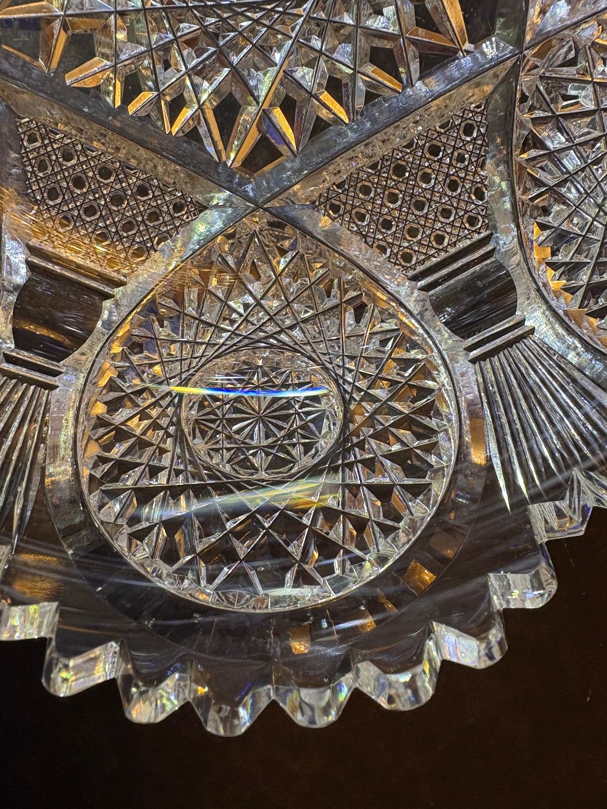 ABP,  American Brilliant, Cut Glass BOWL,  STUNNING!