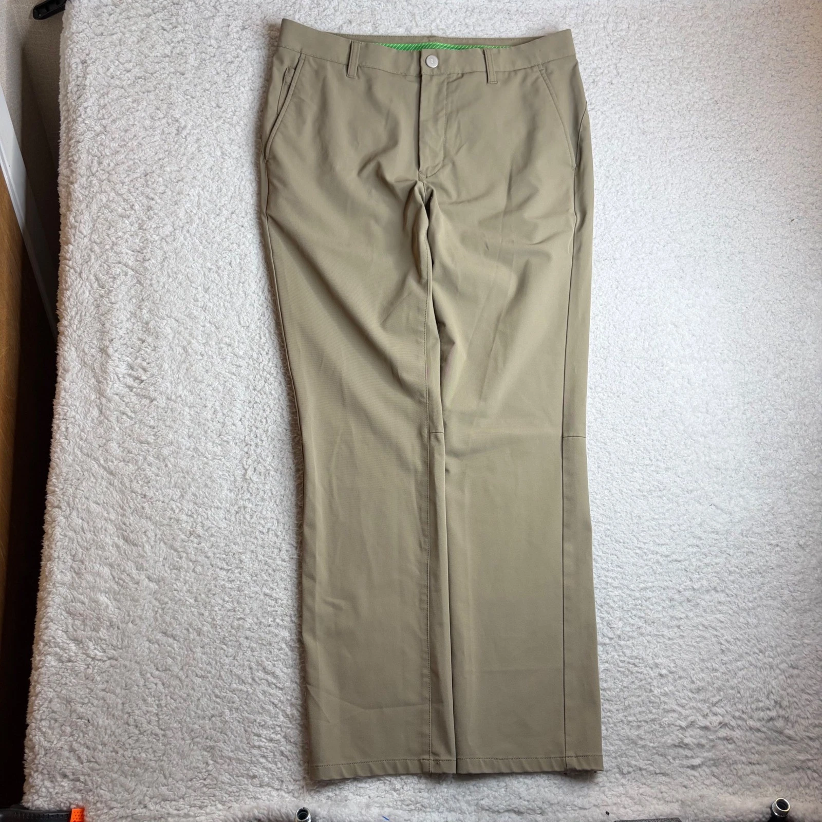 Bonobos Golf Mens Tailored Pants 34x32 Tan Khaki Performance Stretch Trousers