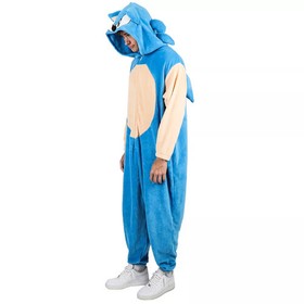 Sonic the Hedgehog Cosplay Union Suit Pajamas One Piece Halloween Costume 2X XXL