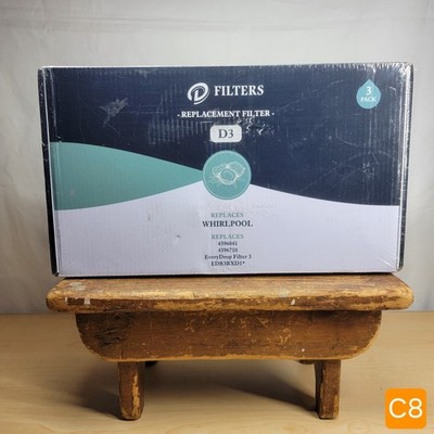 3 Replacement Filters Coach CF3 D3 Refrigerator Whirlpool Replacement Filters