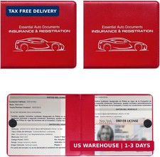 Registration Holder 2 Pack Auto Insurance Card Waterproof Essentials